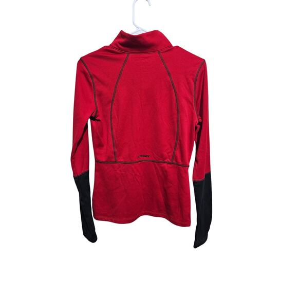 Spyder Charger 1/2 Zip Base Layer Top Womens NEW Red Pullover Size Small (805) - Picture 2 of 5